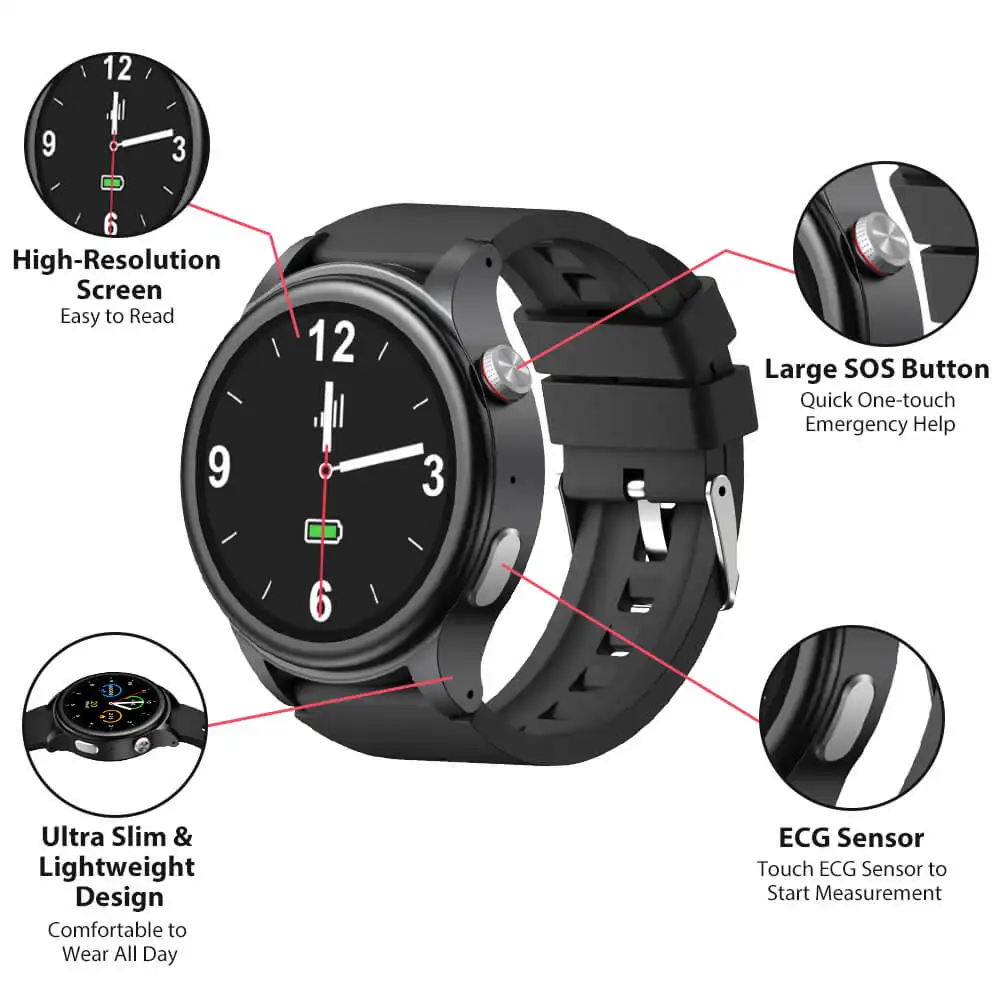 GPS Watch for Elderly – Safety & Health in One