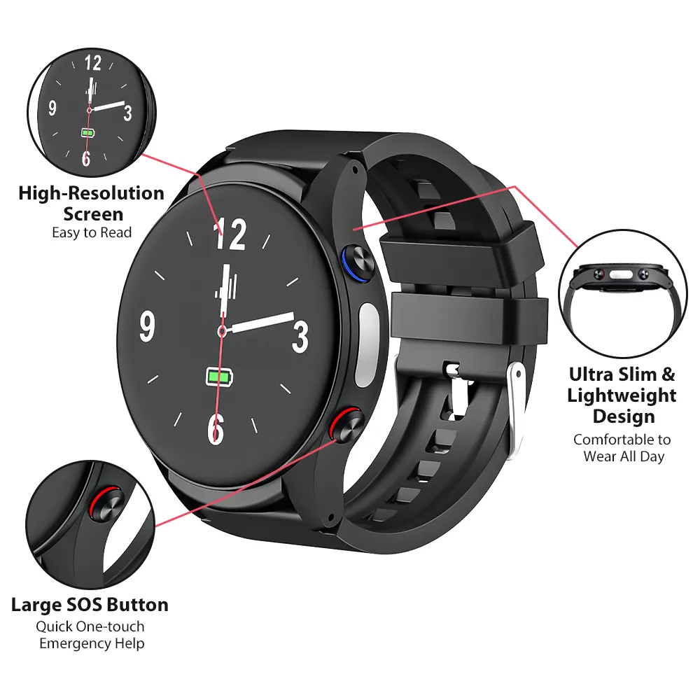 Medical Alert Watch for Seniors with Fall Detection