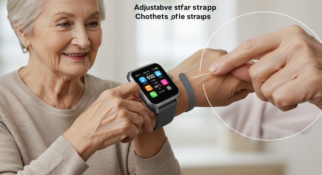 smartwatch for seniors with adjustable strap